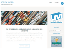 Tablet Screenshot of logisticsmatter.com